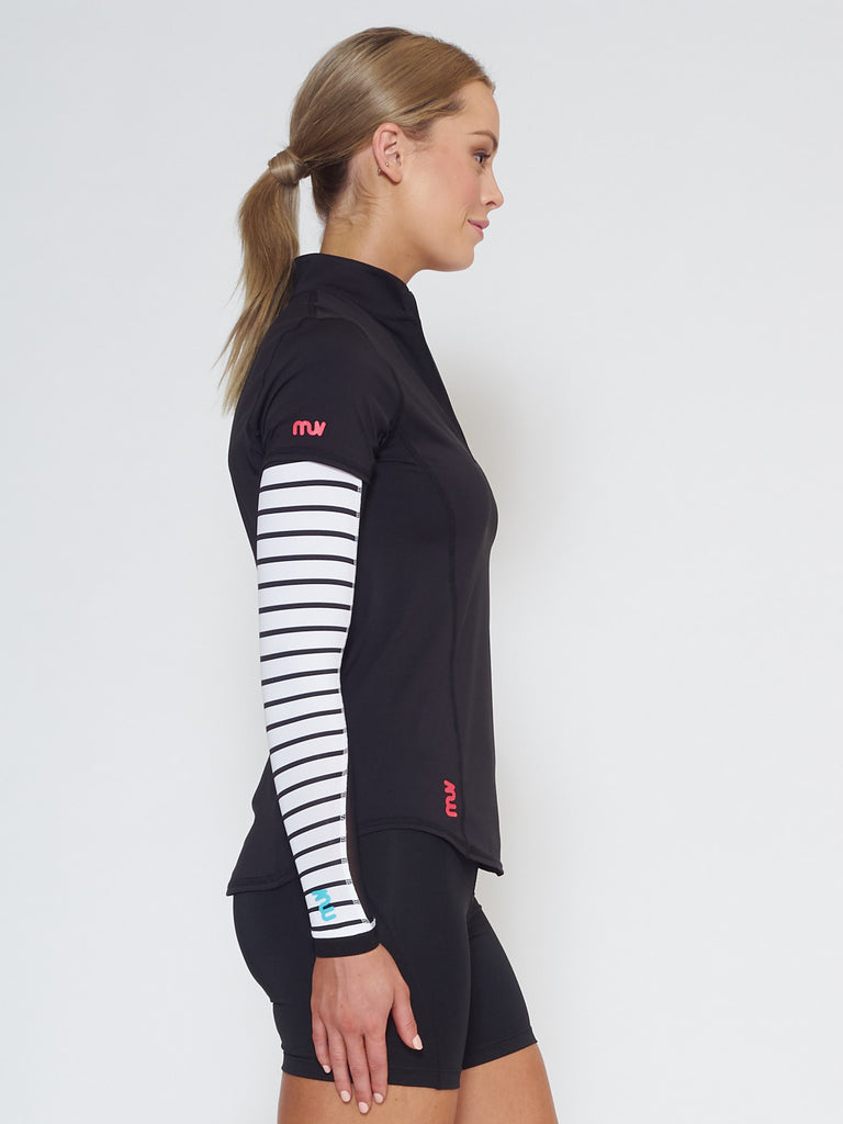 MUV Sportswear_FLARE MUV Tube Sleeve with Mesh_Colour Stripe_UV Protecting Sportswear