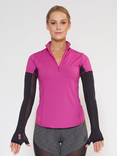 MUV Sportswear_SCORCH Full-Arm GLUV with Mesh_Colour Black_UV Protecting Sportswear