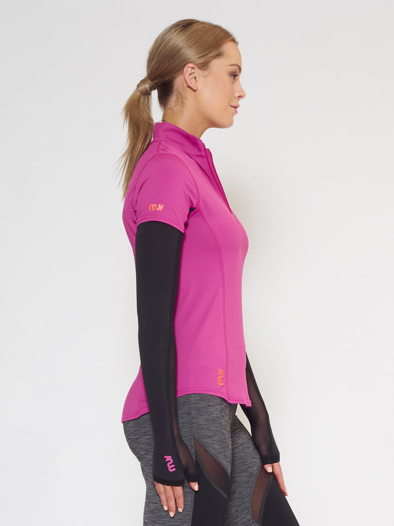 MUV Sportswear_SCORCH Full-Arm GLUV with Mesh_Colour Black_UV Protecting Sportswear