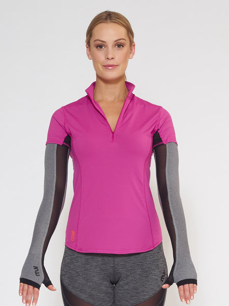 MUV Sportswear_SCORCH Full-Arm GLUV with Mesh_Colour Steel_UV Protecting Sportswear