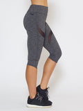 MUV Sportswear_IGNITE Knee-Length Legging_Colour Steel_UV Protecting Sportswear