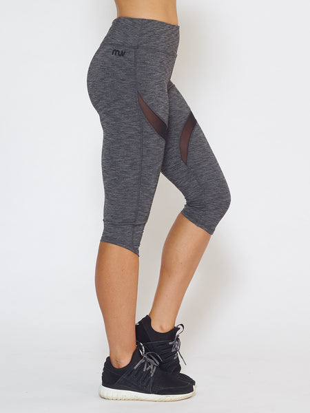 MUV Sportswear_IGNITE Knee-Length Legging_Colour Steel_UV Protecting Sportswear