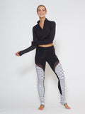MUV Sportswear_BREEZE Long-Sleeve Collared Crop_Colour Black_UV Protecting Sportswear