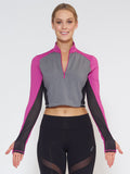 MUV Sportswear_BREEZE Long-Sleeve Collared Crop_Colour Wild Purple_UV Protecting Sportswear