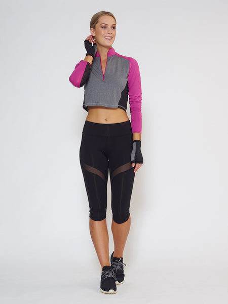 MUV Sportswear_BREEZE Long-Sleeve Collared Crop_Colour Wild Purple_UV Protecting Sportswear
