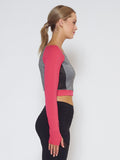 MUV Sportswear_VENT Long-Sleeve Crop_Colour Azalea_UV Protecting Sportswear