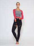 MUV Sportswear_VENT Long-Sleeve Crop_Colour Azalea_UV Protecting Sportswear