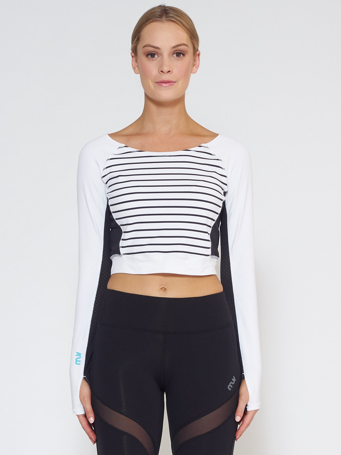 MUV Sportswear_VENT Long-Sleeve Crop_Colour Stripe_UV Protecting Sportswear