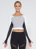 MUV Sportswear_VENT Long-Sleeve Crop_Colour Stripe_UV Protecting Sportswear