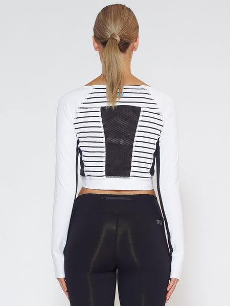 MUV Sportswear_VENT Long-Sleeve Crop_Colour Stripe_UV Protecting Sportswear