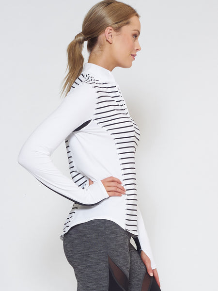 MUV Sportswear_LIQUID Long-Sleeve Collared Shirt_Colour Stripe_UV Protecting Sportswear