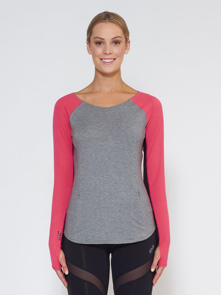 MUV Sportswear_DRIFT Long-Sleeve Top_Colour Azalea_UV Protecting Sportswear