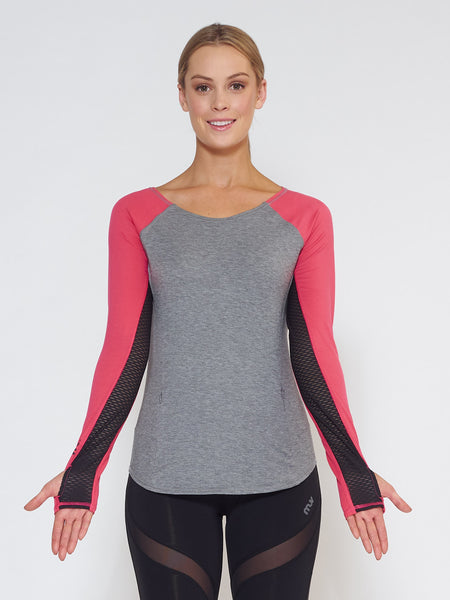 MUV Sportswear_DRIFT Long-Sleeve Top_Colour Azalea_UV Protecting Sportswear