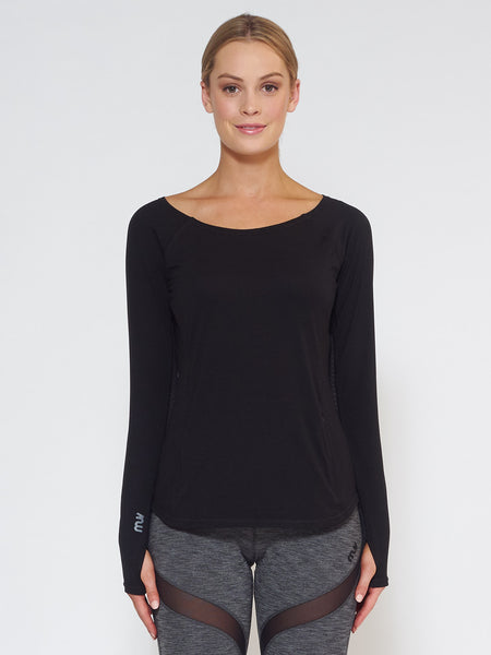 MUV Sportswear_DRIFT Long-Sleeve Top_Colour Black_UV Protecting Sportswear