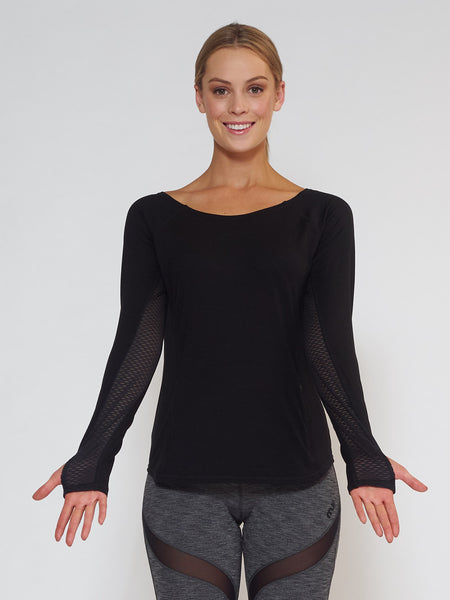 MUV Sportswear_DRIFT Long-Sleeve Top_Colour Black_UV Protecting Sportswear