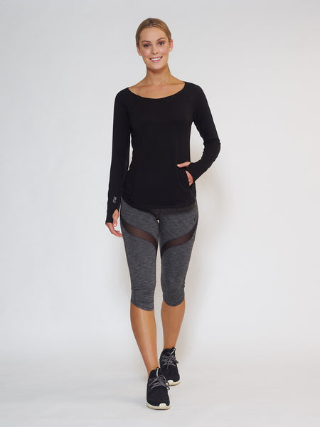 MUV Sportswear_DRIFT Long-Sleeve Top_Colour Black_UV Protecting Sportswear