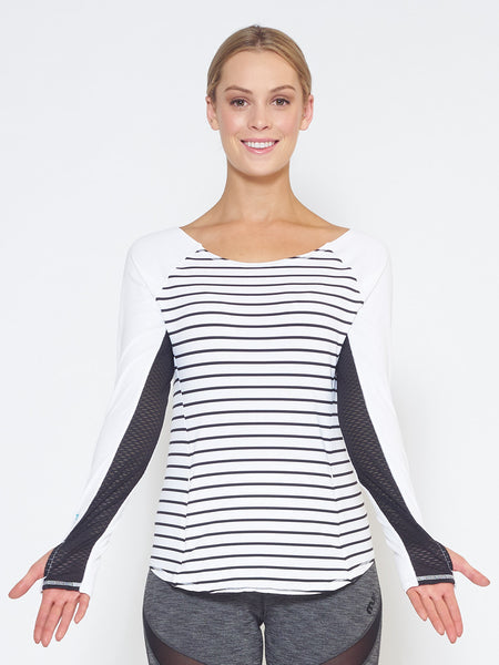 MUV Sportswear_DRIFT Long-Sleeve Top_Colour Stripe_UV Protecting Sportswear