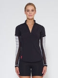 MUV Sportswear_VAPOUR Short-Sleeve Collared Top_Colour Black_UV Protecting Sportswear
