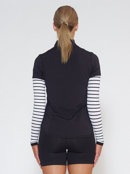 MUV Sportswear_VAPOUR Short-Sleeve Collared Top_Colour Black_UV Protecting Sportswear