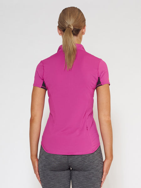 MUV Sportswear_VAPOUR Short-Sleeve Collared Top_Colour Wild Purple_UV Protecting Sportswear